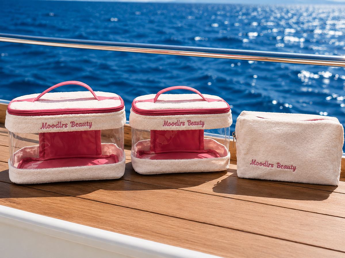 Towel makeup bag set