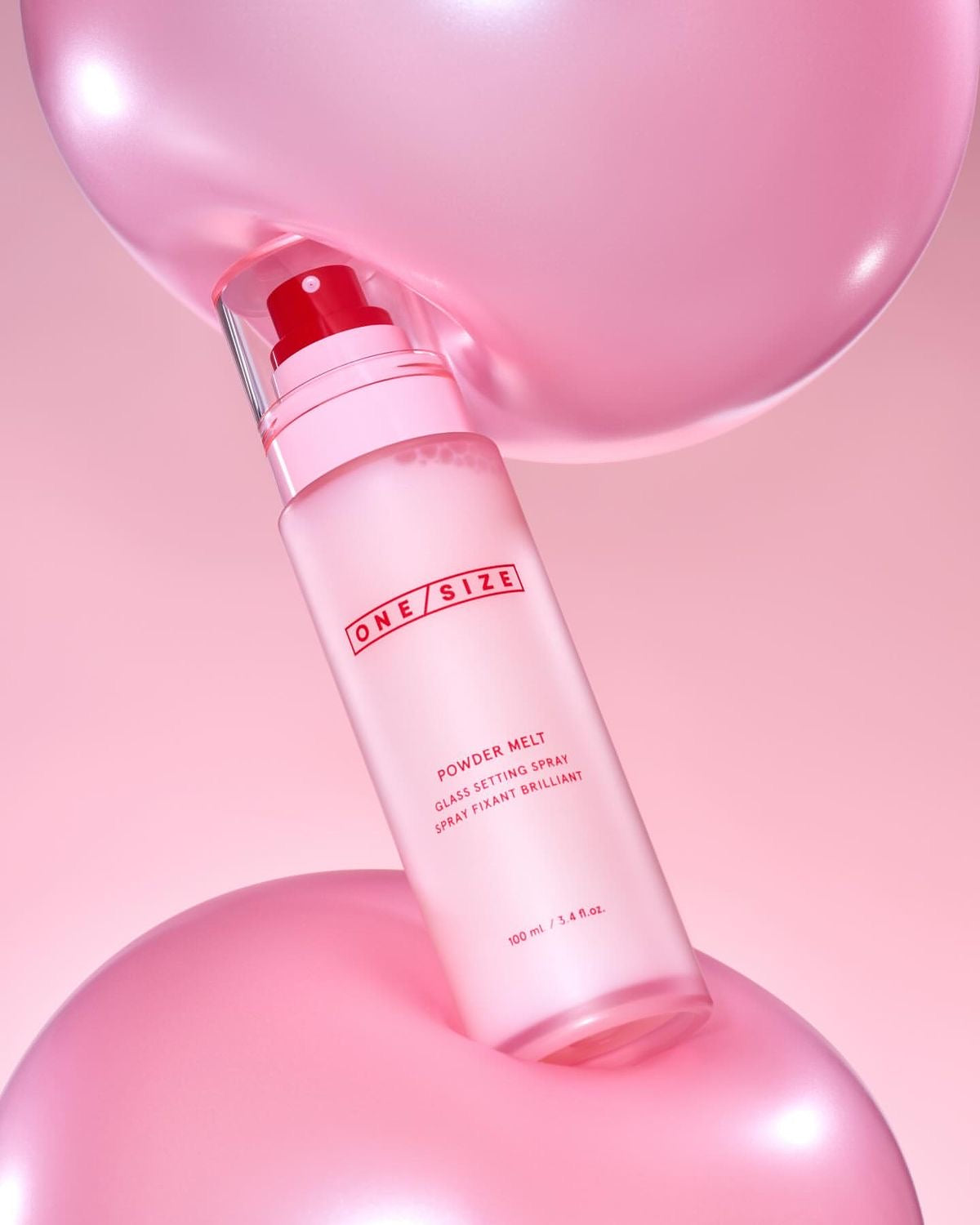 One size powder melt setting spray